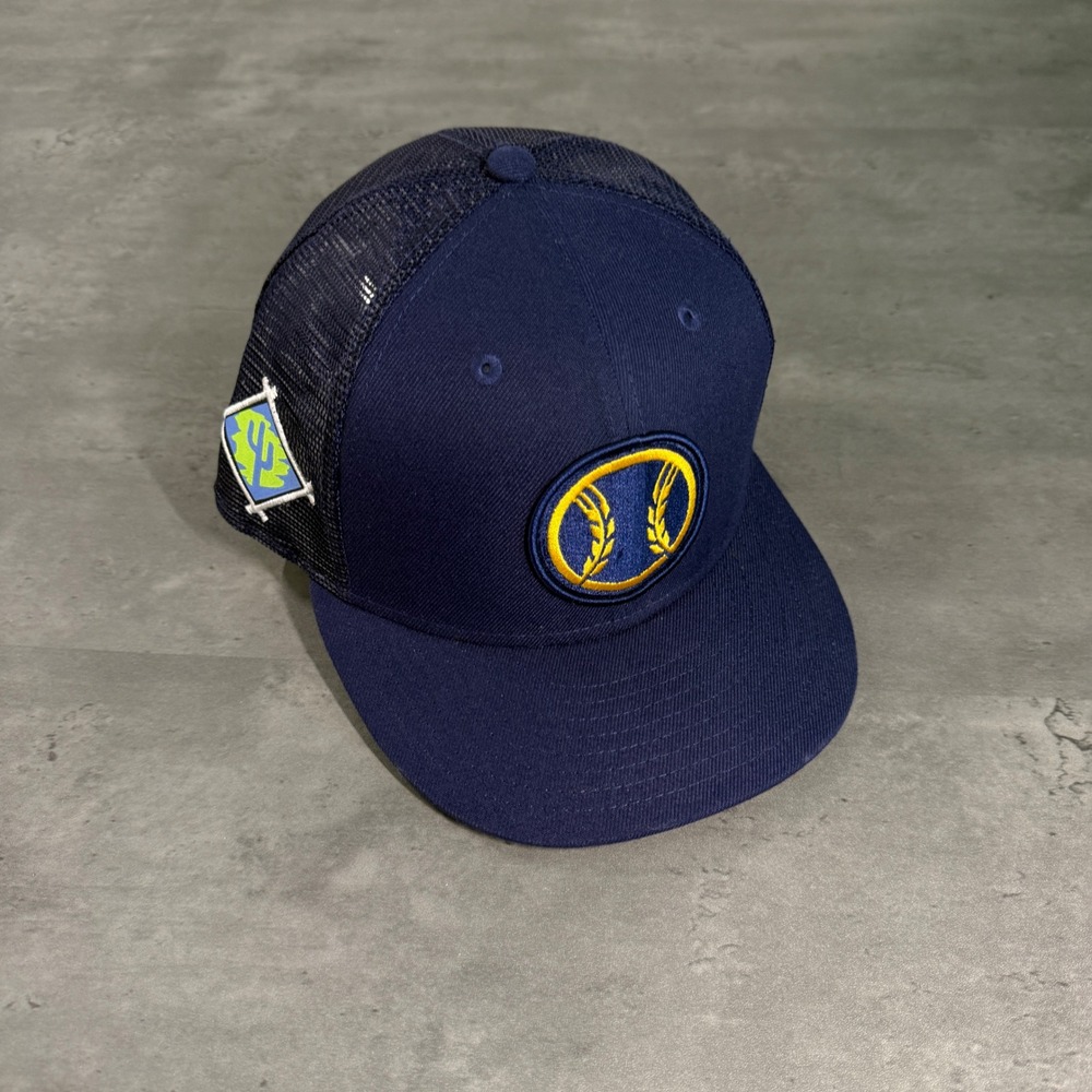 New Era Milwaukee Brewers Hat 7‎ 3/4 Navy Blue Mesh 59FIFTY Cactus League MLB